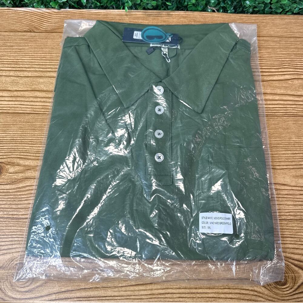 NWT Badd Bogey Mens Golf  Polo Shirt Vineyard Green Sz XXL Mens Size XXL